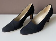 DECOLTE' IN TESSUTO E PELLE COLORE NERO MIS 39 FATTO A MANO IN FIRENZE VINTAGE