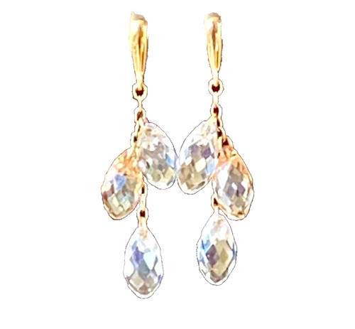 Swarovski crystals drop stud - 6,