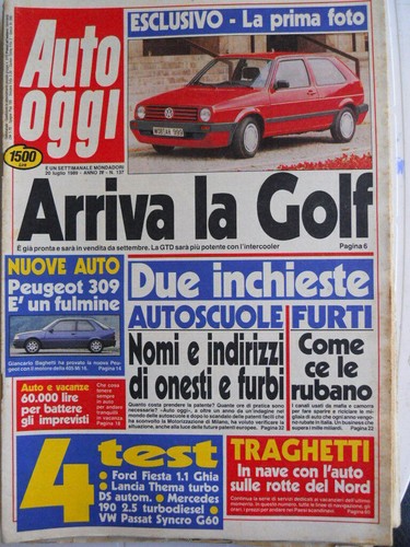 Auto oggi 137 - auto, 1989
