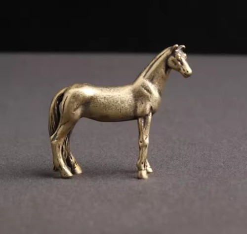 Statua animale cavallo ottone