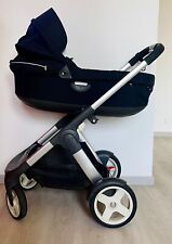 Trio Stokke Crusi Completo Di Navicella,ovetto,Passeggino e Base Isofix Macchina