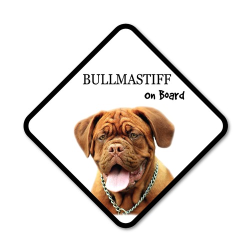 Bullmastiff board vinyl car - bullmastiff,