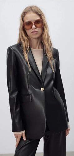 Blazer giacca zara ecopelle - blazer,