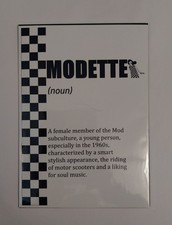 A5 Bianco e Nero Definizione di Modette Stampa Senza Cornice Mod Scooterista OFFERTA 