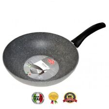 Padella Wok Cortina Eco Granitium Ballarini cm 28 Alluminio Pietra Ruoto Cucina