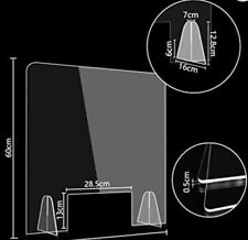 Schermo protettivo in plexiglas trasparente dimensioni 60 x 60 cm