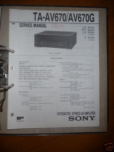 Service manual sony - service,