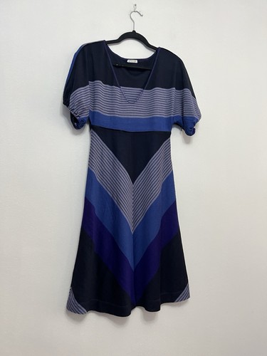 Abito vintage blu byblos misto - abito,