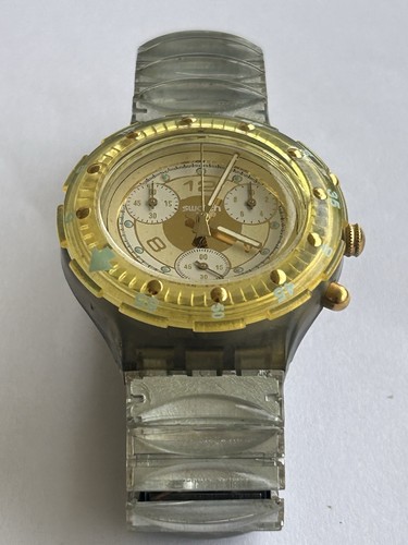 Swatch aqua chrono golden - aqua,
