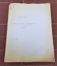 Spartito MANOSCRITTO GIULIO VIOZZI Sonata per corno e pianoforte - 1971