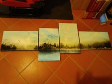 Stampa su tela - 4 pannelli in legno panorama - composizione