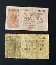 1 lira e 2 lire ITALIA