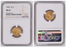 1909 G$2,5 testa di indiano