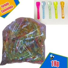 600 PALETTE GELATO CUCCHIAINI PLASTICA  1000 GR.  CUCCHIAI MULTICOLORE