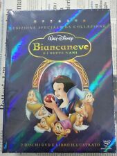 biancaneve e i sette nani 2 dvd + libro da collezione nuovo mai aperto raro