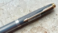 RESTITUZIONE NEGOZIO!  Penna stilografica Parker 75, Cisele argento sterling, rara penna OB