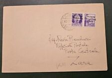 1943 OCCUPAZIONE TEDESCA ZARA PROPAGANDA DI GUERRA 50 CENT Su Busta Usato RSI 