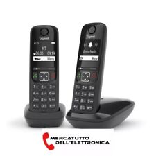Telefono Cordless Gigaset AS690 DUO Vivavoce Rubrica, Numeri e Tasti Grandi Nero
