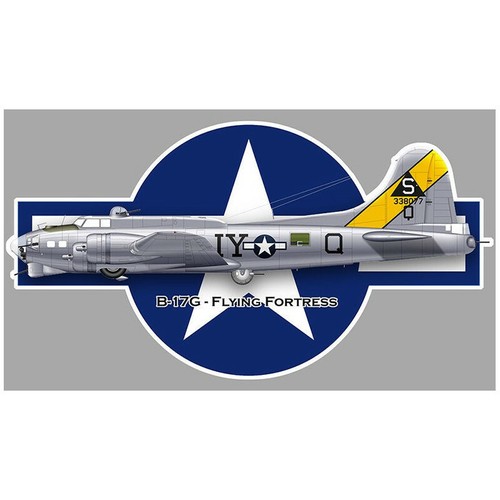 17g flying fortress sticker - b-17g,