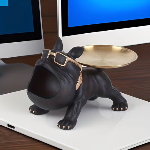 Statua bulldog portaoggetti - statua,