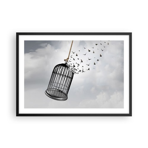 Poster 70x50cm libertà gabbia - 70x50cm,