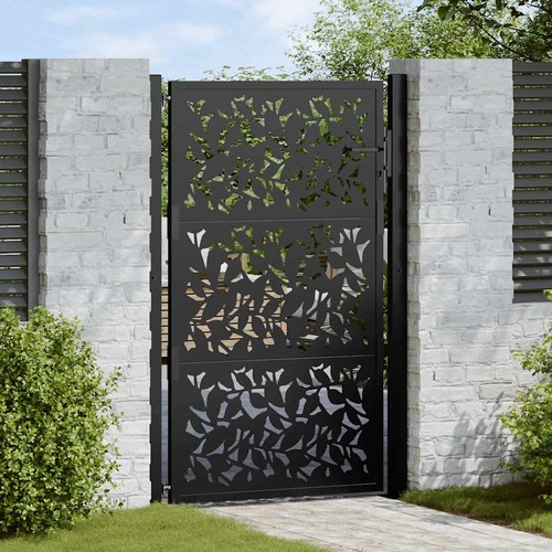 Cancello giardino nero 100x175 - giardino,
