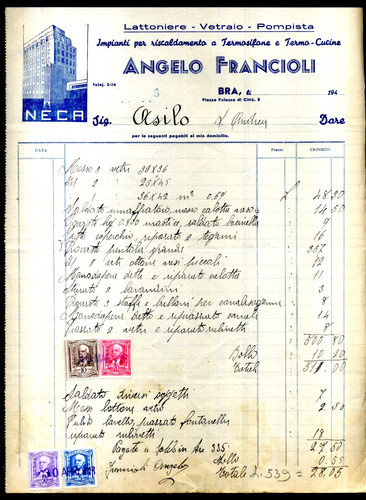 Fattura 1942 bra - fattura,