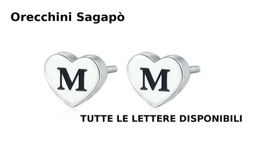 Orecchini donna lettera - orecchini,