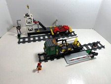 LEGO RC treno: caricatore auto 7898 + passaggio a livello 7936 + piattaforma parziale 7937