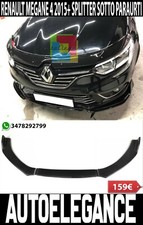 RENAULT MEGANE 4 LAMA SOTTO PARAURTI ANTERIORE ABS LOOK SPORTIVO NERO LUCIDO -