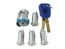 SET CILINDRO SERRATURA PORTA INTERRUTTORE ACCENSIONE PER FIAT DOBLO CARGO PANDA PUNTO