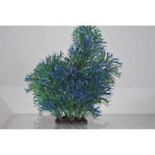 Acquario Gigante Sfondo Blu & Verde Spikey Plastica Piante 26 x 10 x 38 CM