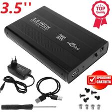 CASE HARD DISK BOX ESTERNO 3.5" SATA USB 2.0 ALLUMINIO HARD DISK HDD CUSTODIA