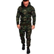 Set tuta uomo 2 pezzi tuta jogging corsa abbigliamento sportivo felpa con cappuccio + pantalone