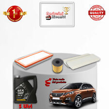 KIT TAGLIANDO 3 FILTRI E OLIO PEUGEOT 3008 II 1.6 THP 121KW 165CV DAL 2016 ->