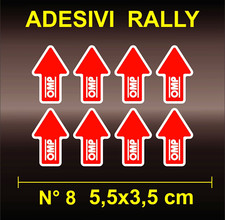 Adesivi Sticker OMP FRECCE GANCI | SPARCO SABELT RALLY WRC TOYOTA RENAULT FORD