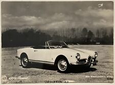 ALFA ROMEO GIULIETTA SPIDER 1600 PININFARINA 1962 FOTO UFFICIALE PRESS MONZA