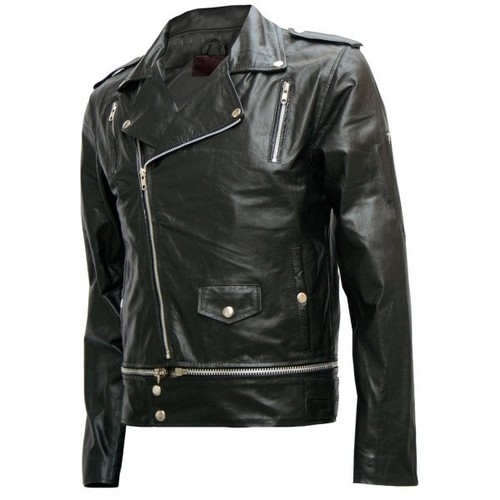 Giacca moto biker uomo nera - giacca,