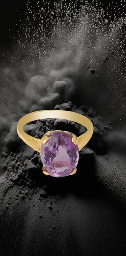 Anello oro giallo ametista - oro,