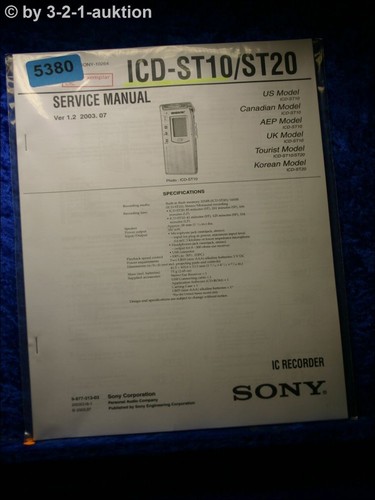 Manuale servizio sony icd - di,