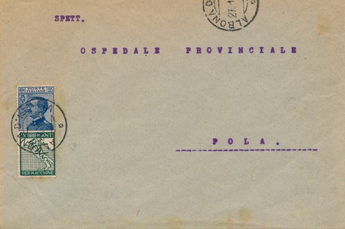 Italia 1925 busta - italia, albona