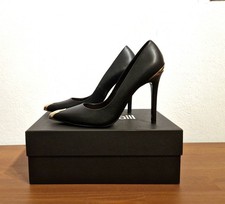 Decolletè pumps, in pelle, nero, con tacco, Just Cavalli, N.40