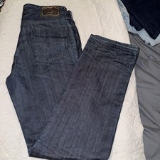 Jeans Moto Guess Lincoln Slim Dritto Uomo 34x33 Blu Elasticizzato Denim Y2K