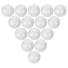  15 Pcs White Foam Balls Polystyrene Palle Polistirolo Palline Bianche