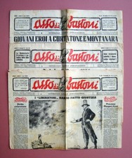 Tre numeri Asso di Bastoni n 17-20-22 1949 Settimanale Anticanagliesco satira