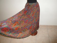 Gonna lungaTg 40 S viscosa multicolore disegni cashemere firmata Giorgio Kauten