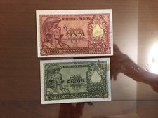 LOTTO 2 BANCONOTE LIRE 50 100