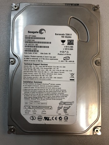 Hdd seagate barracuda - hdd, 160gb