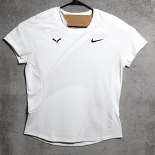 Nike Camicia Uomo Large Bianca Dri-FIT ADV Rafa Nadal Tennis Performance DV2877-100