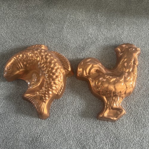 Vtg fish chicken - chicken, set
